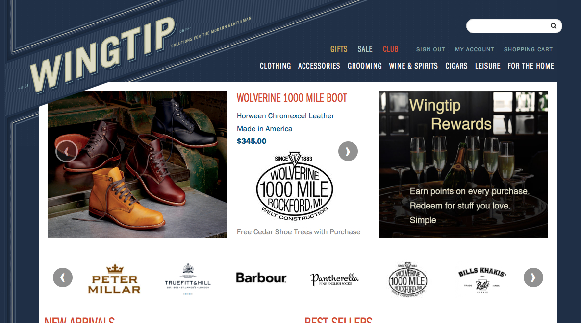 Omnichannel Wingtip Club and Store